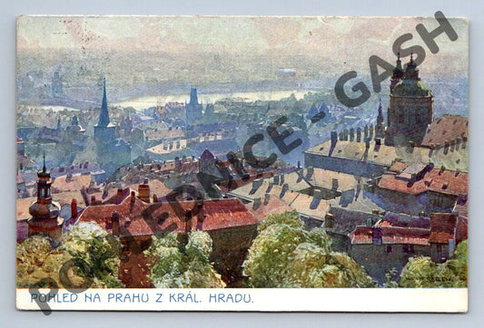 Pohlednice Praha královský hrad 1907 (M815)