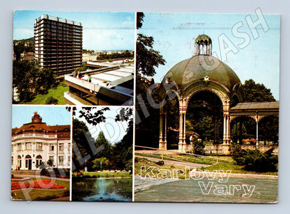 Postcard Karlovy Vary multi-view used 1978 (M8154)