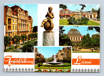 Pohlednice Františkovy Lázně vícepohled zaslaná ČSSR (M8156)