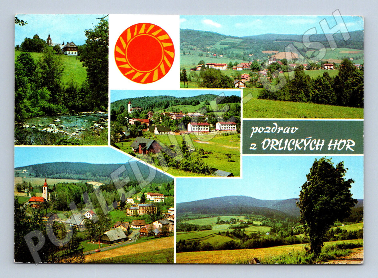 Postcard Greetings from the Orlické Mountains, large format, Czech Republic (M8157)