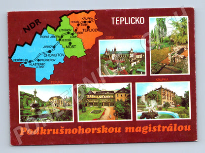 Postcard Teplice Podkrušnohorská highway sent (M8166)