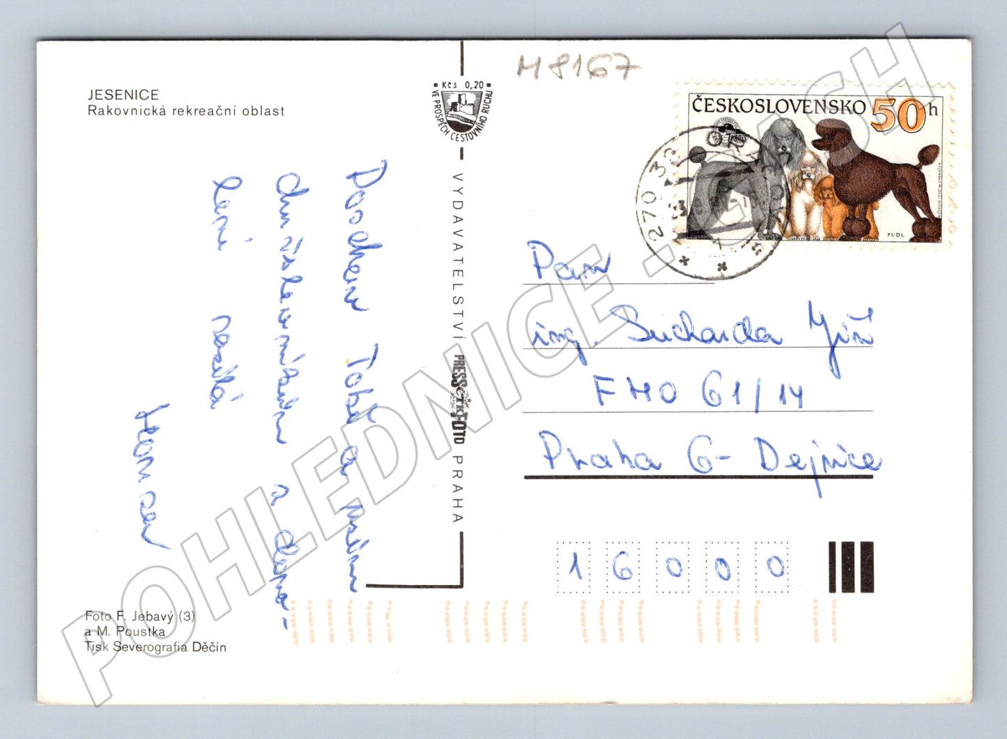 Postcard Jesenice Rakovnicko autocamp cottages recreation (M8167)