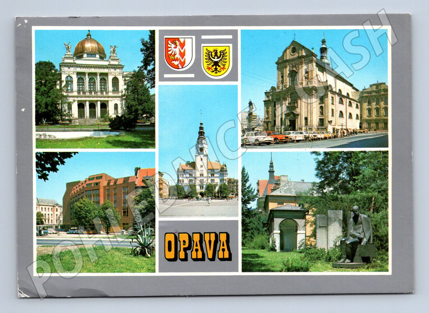 Postcard Opava multi-view historical 1987 (M8168)