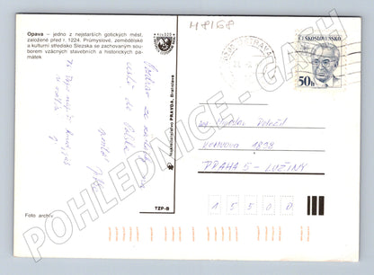 Postcard Opava multi-view historical 1987 (M8168)