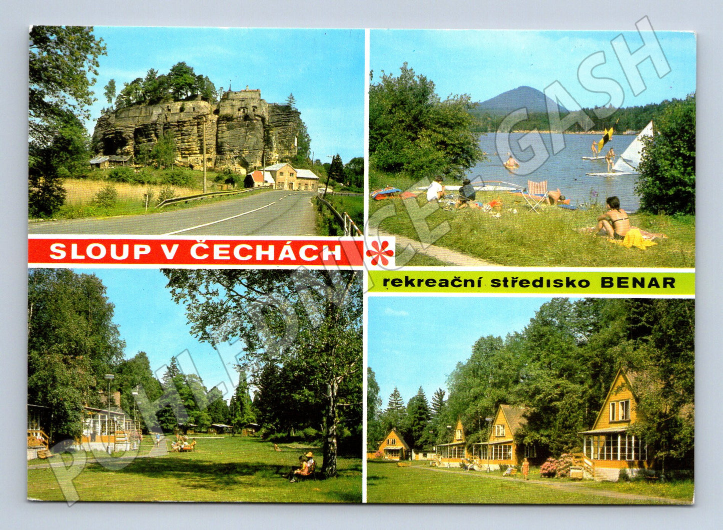 Postcard Sloup in Bohemia, BENAR recreation center (M8173)