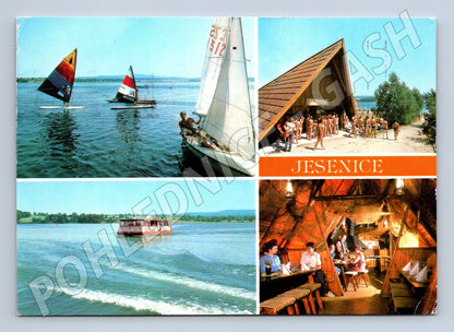 Postcard Jesenice dam water sports boat 1981 (M8174)
