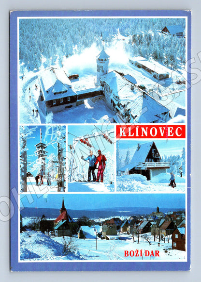 Pohlednice Klínovec Boží Dar Krušné hory zima 1980 (M8175)