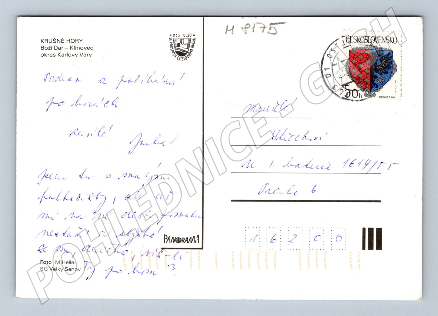 Pohlednice Klínovec Boží Dar Krušné hory zima 1980 (M8175)