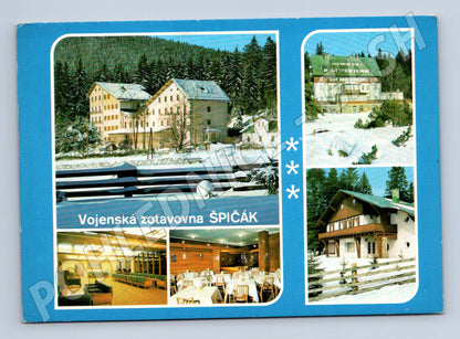 Pohlednice Vojenská zotavovna Špičák Šumava 1984 (M8181)