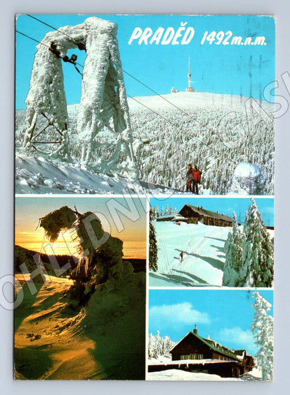 Postcard Praděd Jeseníky winter small format (M8186)