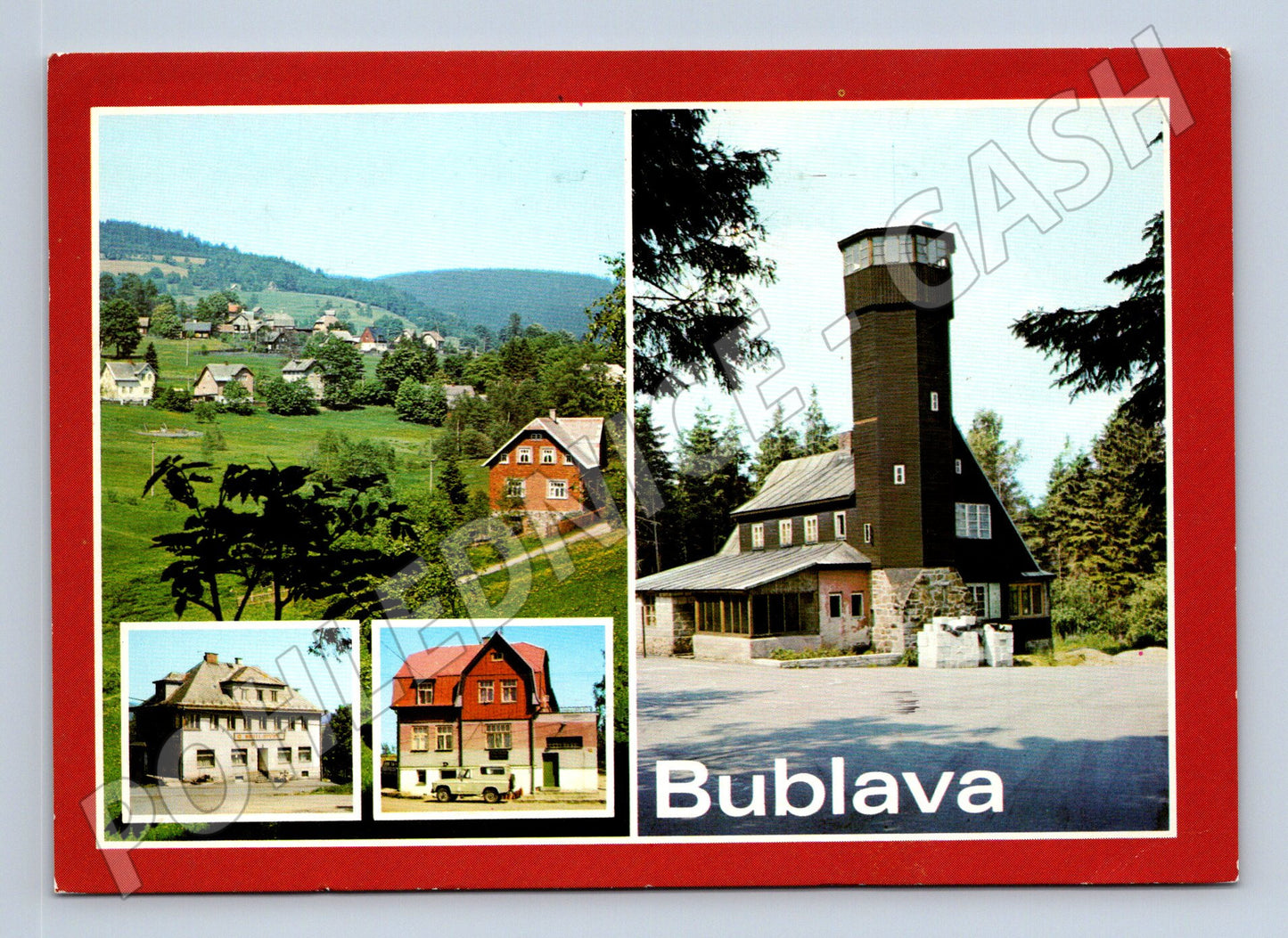 Postcard Bublava lookout tower Sokolov district 1980 (M8195)