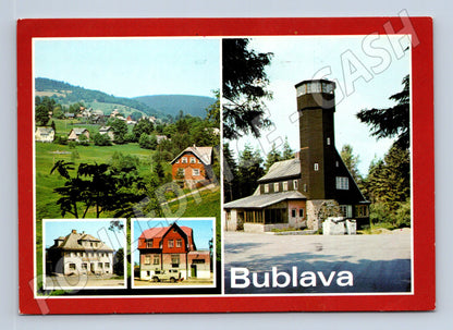Postcard Bublava lookout tower Sokolov district 1980 (M8195)