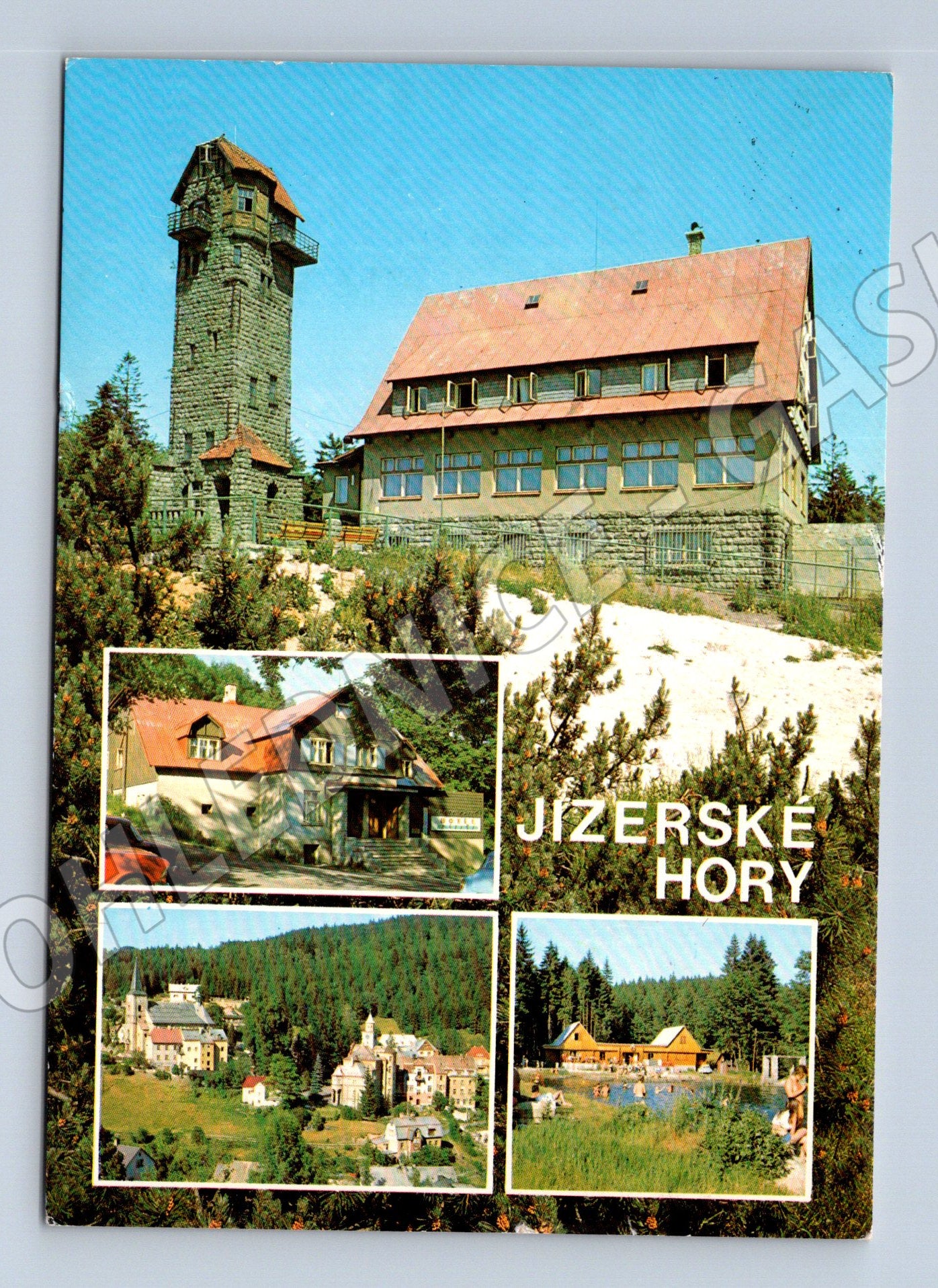 Postcard Jizera Mountains multi-view sent in 1981 (M8197)