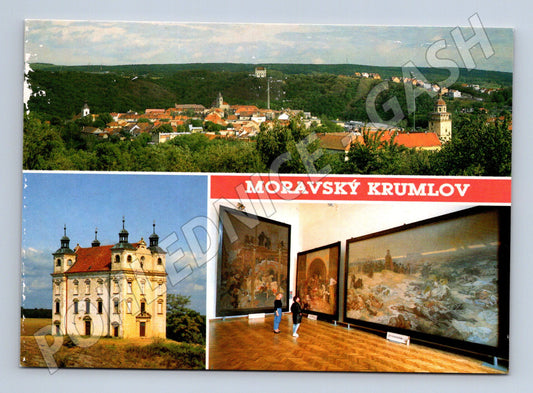 Pohlednice Moravský Krumlov kaple sv Floriána Slovanská epopej (M8208)