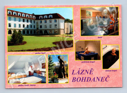 Pohlednice Lázně Bohdaneč pavilon Veselý bazén koupel (M8210)