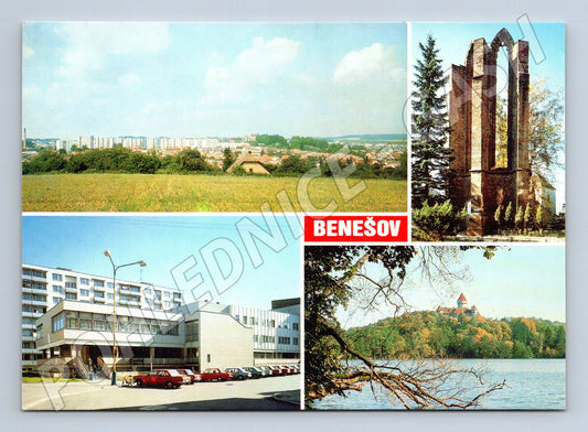 Pohlednice Benešov vícepohled Konopiště velký formát (M8214)