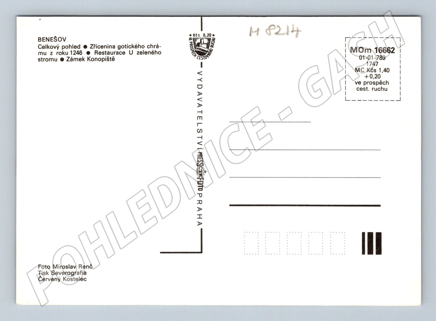 Pohlednice Benešov vícepohled Konopiště velký formát (M8214)