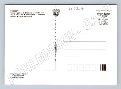 Pohlednice Benešov vícepohled Konopiště velký formát (M8214)