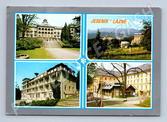 Pohlednice Jeseník Lázně 1974 ČSSR prošlá poštou (M8219)