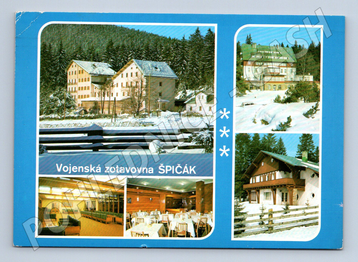 Postcard Military Rehabilitation Center Špičák used Czechoslovakia (M8221)