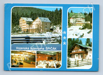 Postcard Military Rehabilitation Center Špičák used Czechoslovakia (M8221)