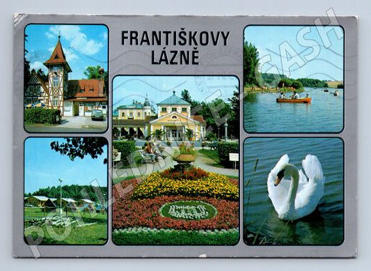 Pohlednice Františkovy Lázně vícepohled odeslaná ČSR (M8223)