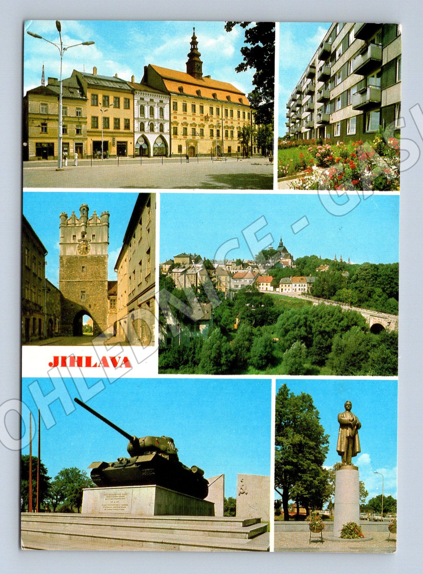 Pohlednice Jihlava vícepohled památky zaslaná (M8225)