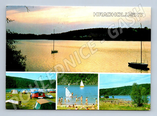 Pohlednice Hracholusky údolní nádrž rekreace 1981 (M8228)