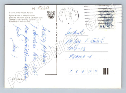 Postcard Sázava multi-view stamp 1984 (M8229)