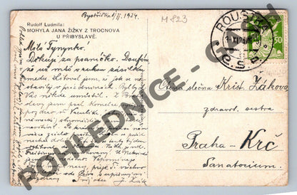Pohlednice Mohyla Jana Žižky 1924 (M823)