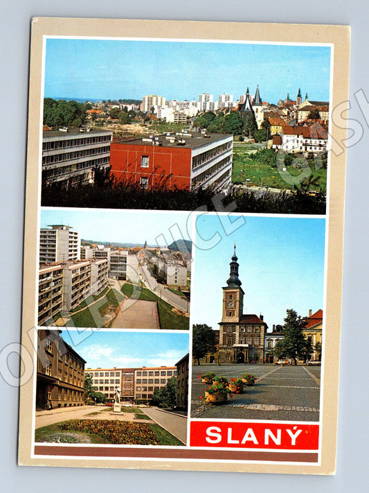 Pohlednice Slaný koláž velký formát okres Kladno (M8235)