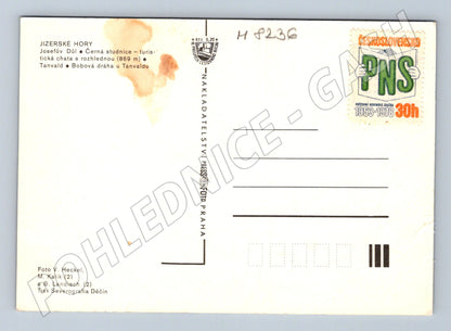 Postcard Jizera Mountains winter sports Tanvald Czechoslovakia (M8236)