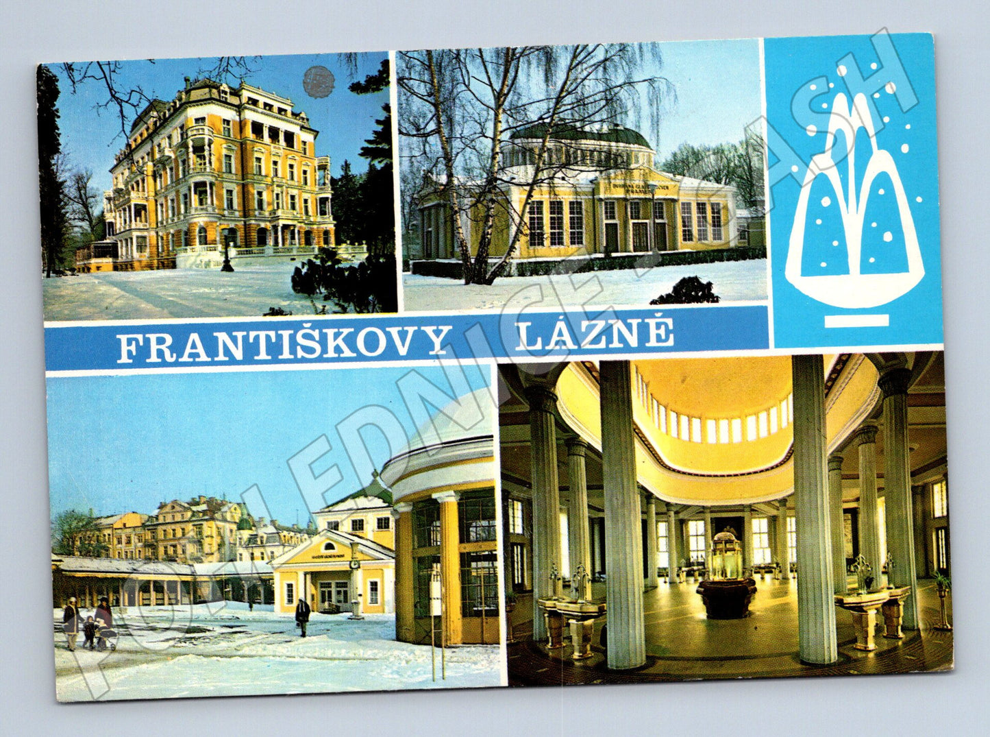 Pohlednice Františkovy Lázně historická vícepohled 50 léta (M8239)