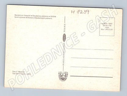 Pohlednice Františkovy Lázně historická vícepohled 50 léta (M8239)