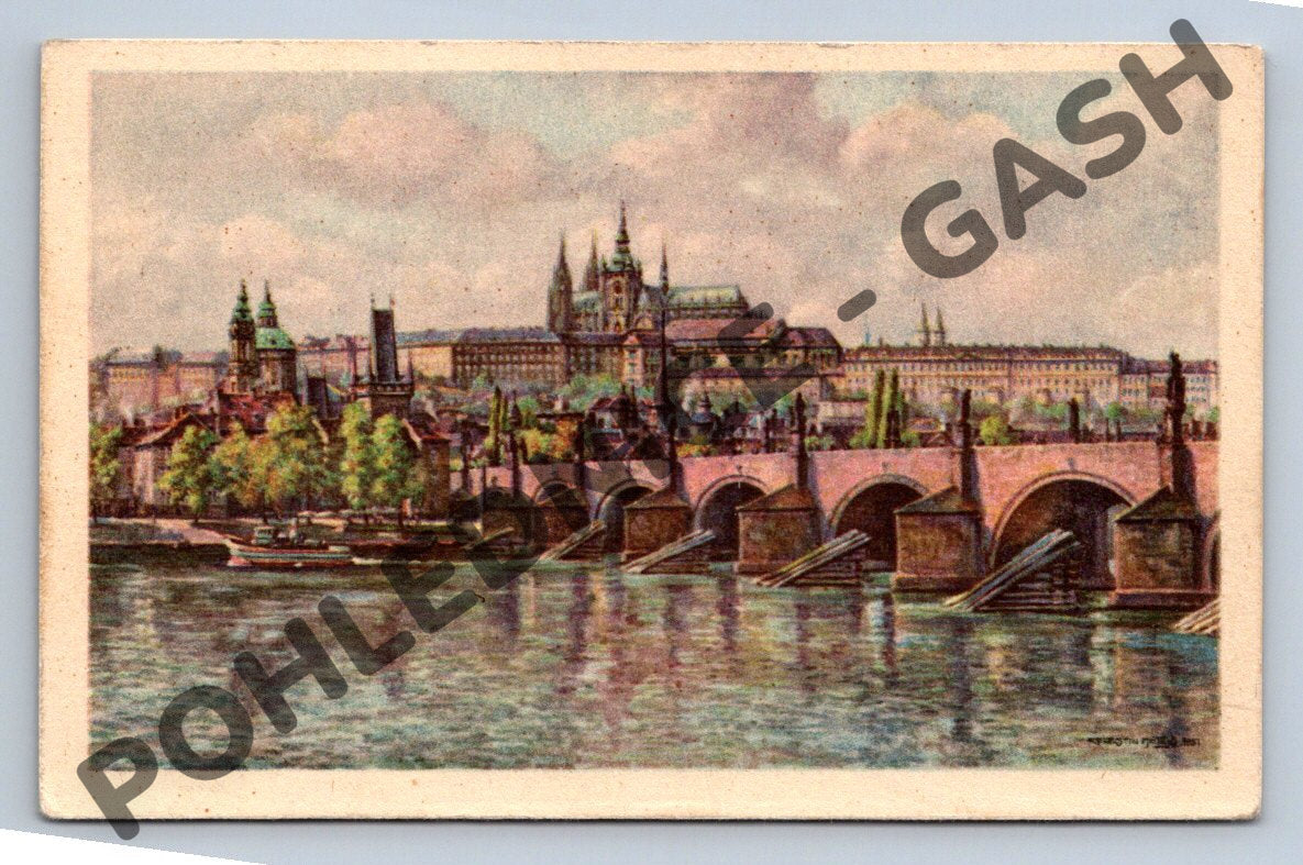 Pohlednice Praha Hradčany Karlův most (M824)