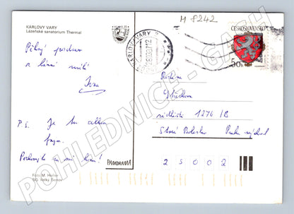 Pohlednice Karlovy Vary Thermal sanatorium zima 1972 (M8242)