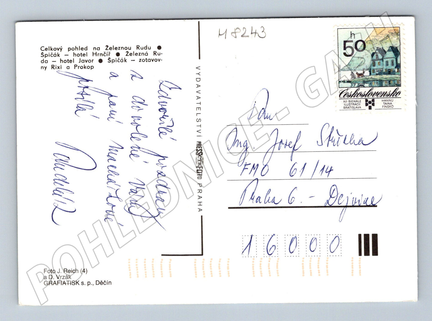 Pohlednice Železnorudsko historická hotely krajina (M8243)