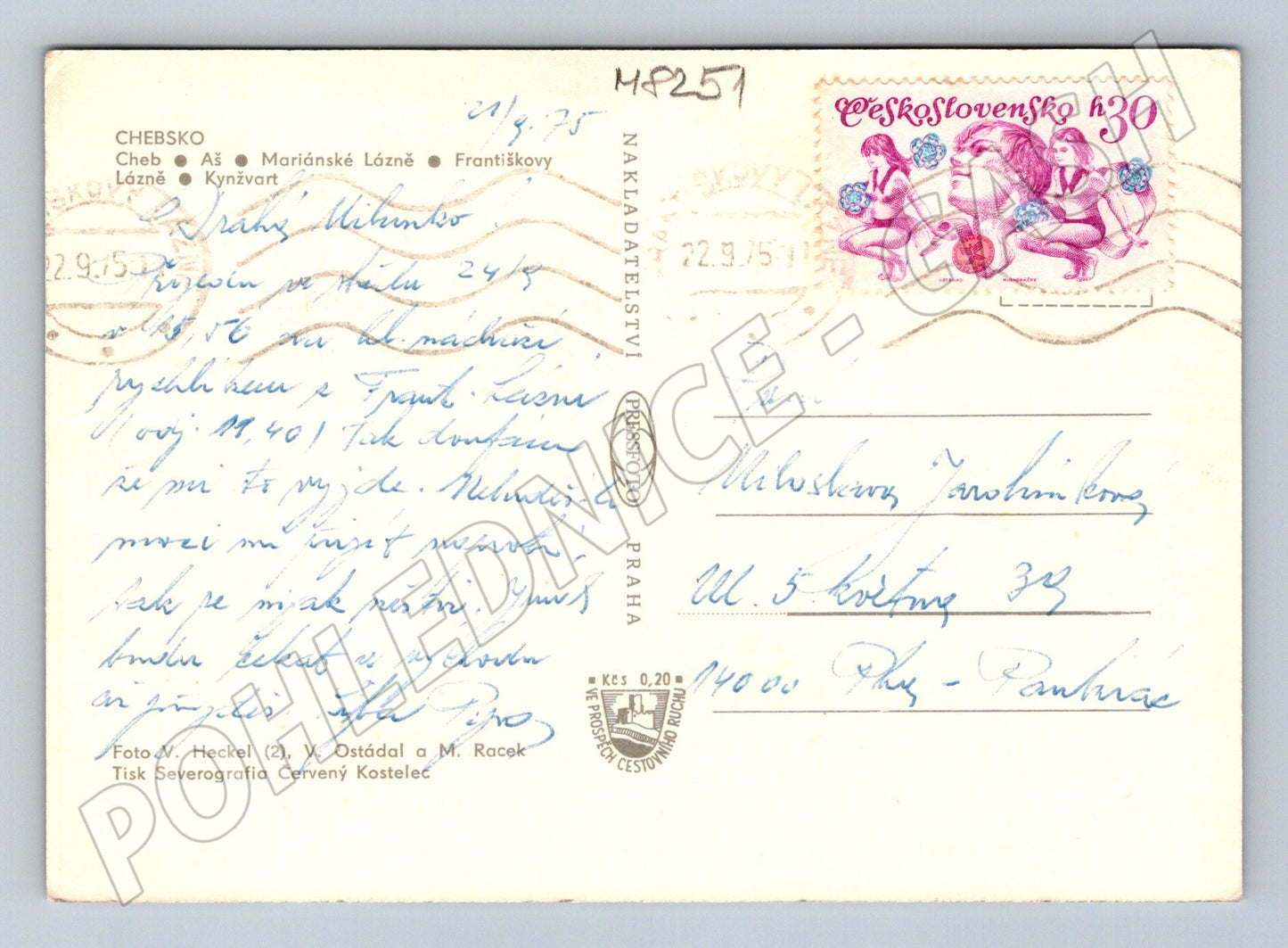 Pohlednice Chebsko Cheb Mariánské Lázně vícepohled (M8251)