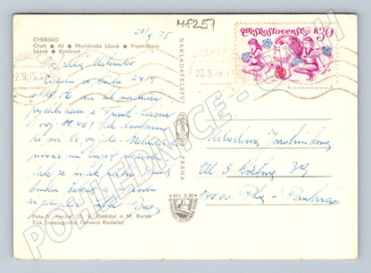 Pohlednice Chebsko Cheb Mariánské Lázně vícepohled (M8251)