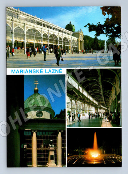 Pohlednice Mariánské Lázně kolonáda odeslaná 1998 (M8255)