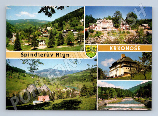 Pohlednice Špindlerův Mlýn Krkonoše barevná 1993 (M8259)
