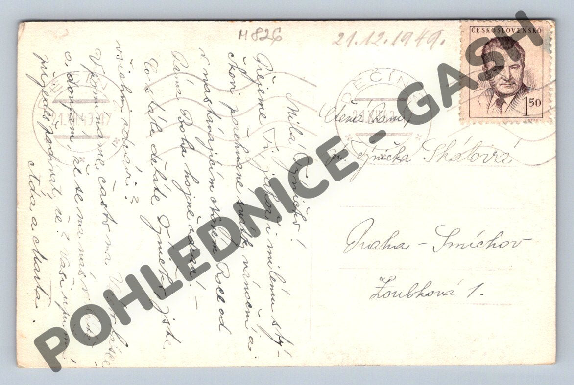 Pohlednice Vysoký Sněžník zimní 1949 (M826)