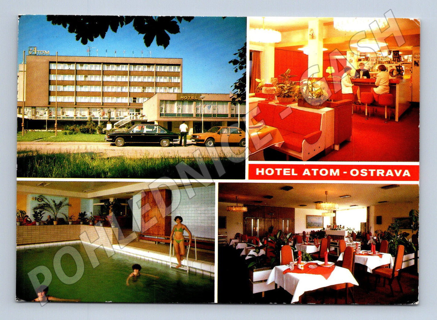 Pohlednice Ostrava Hotel Atom 1987 Československo (M8260)