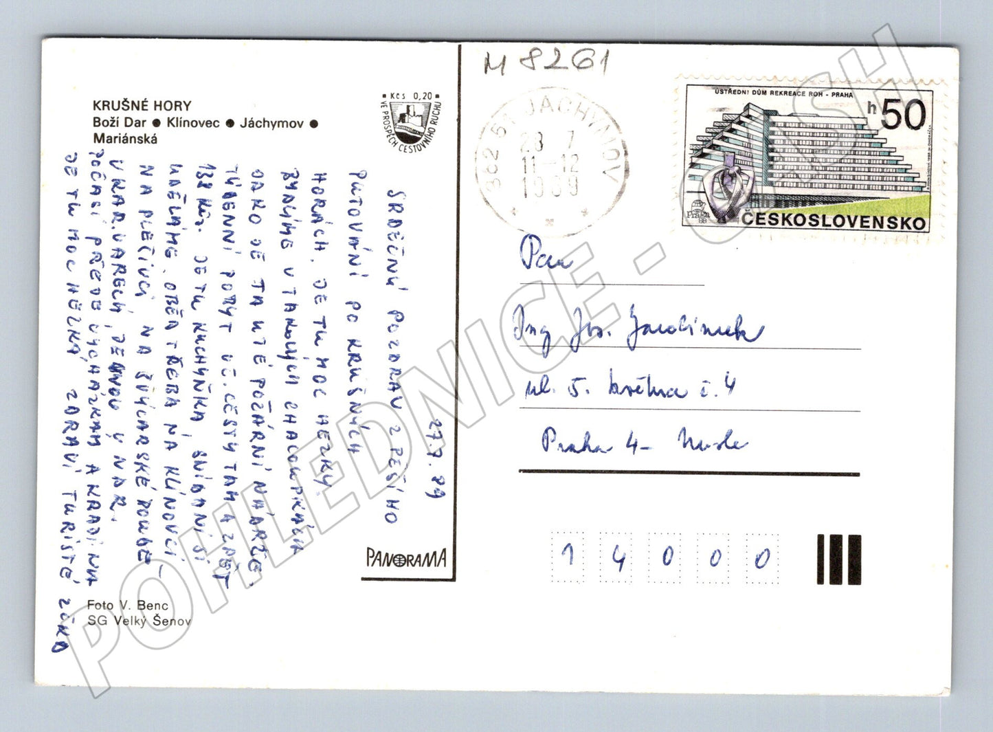 Pozdrav z Krušných hor pohlednice ČSR 1969 (M8261)