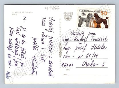 Pohlednice Slapská přehrada velký formát prošlá (M8266)