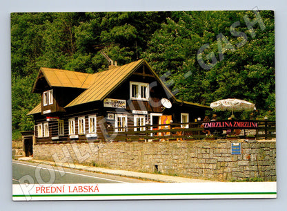 Pohlednice Přední Labská Hotel Večerka Linhart velký formát (M8267)