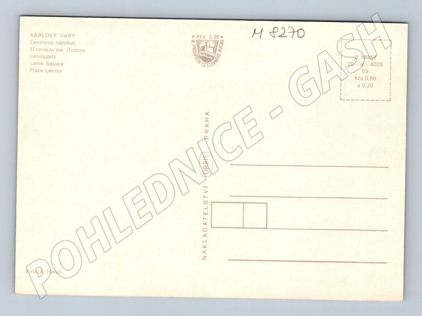 Pohlednice Karlovy Vary Leninovo náměstí velký formát (M8270)