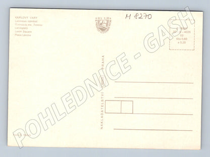Pohlednice Karlovy Vary Leninovo náměstí velký formát (M8270)