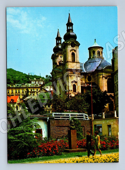 Pohlednice Karlovy Vary kostel sv Máří Magdalény (M8271)