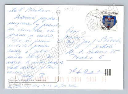 Pohlednice Modrý potok Krkonoše 1978 prošlá (M8277)